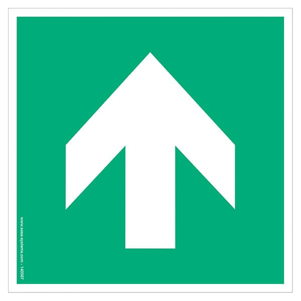 Lot de 2 pictogrammes adhésif au sol EXTRA Flèche L 200 mm