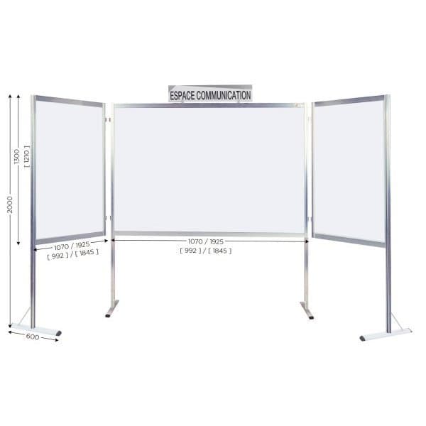 MOD'INFO central l 1500 mm pmma transparent