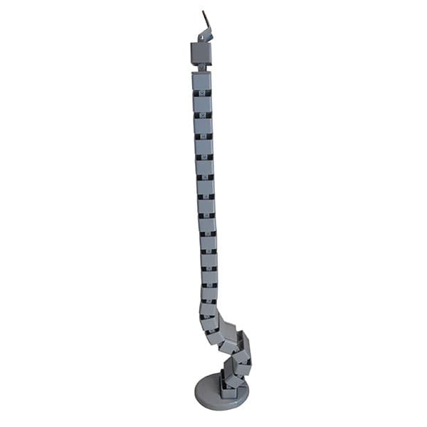 Goulotte passe-câble gris articulé avec 29 éléments