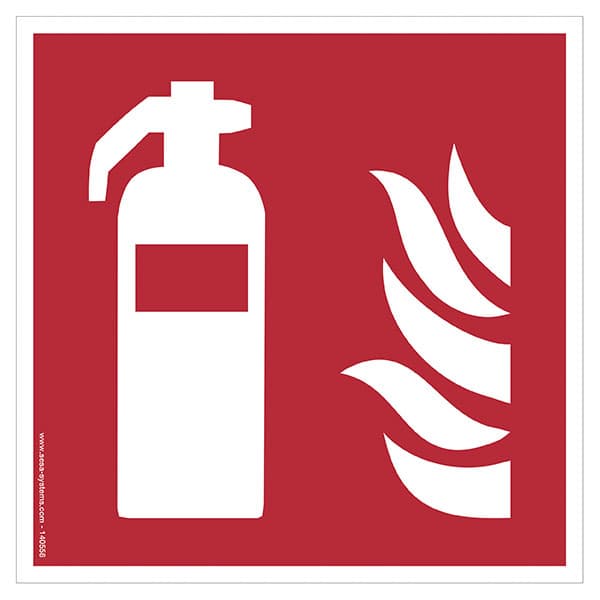 Lot de 2 pictogrammes adhésif au sol MEDIUM Extincteur L 200 mm