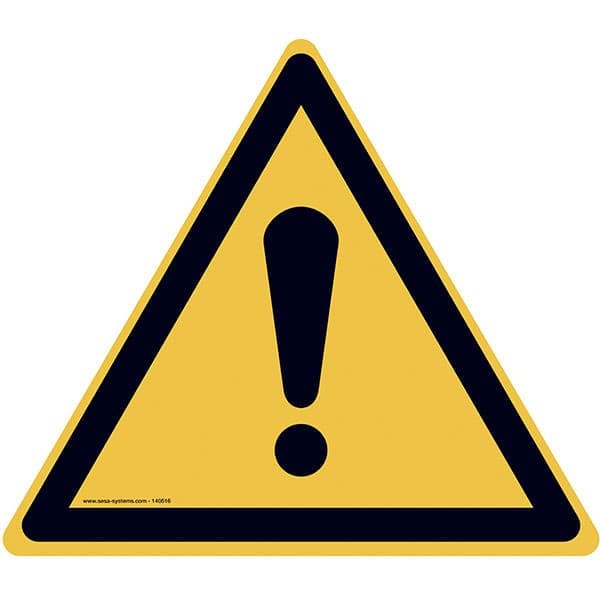 Lot de 2 pictogrammes adhésif au sol MEDIUM Attention danger L 300 mm