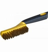 Brosse fils souples ondulés en acier laitonné 25mm
