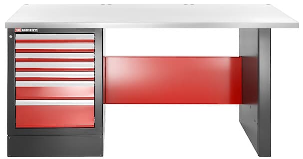 ETABLI 2.2M INOX 7 TIROIRS HAUT