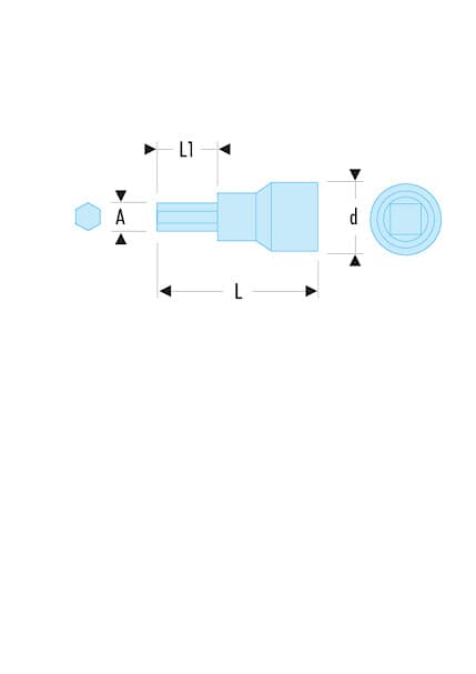 DOUILLE TOURN. 1/4 ISOLEE 4MM