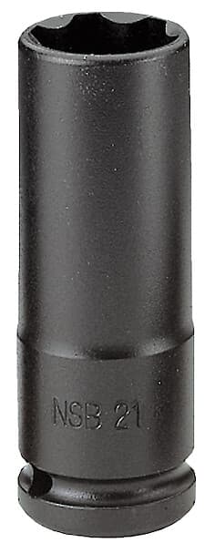 DOUILLE IMPACT 1/2' LONG FINE 6PT 21MM