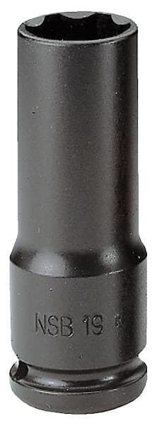 DOUILLE IMPACT 1/2' LONG FINE 6PT 19MM