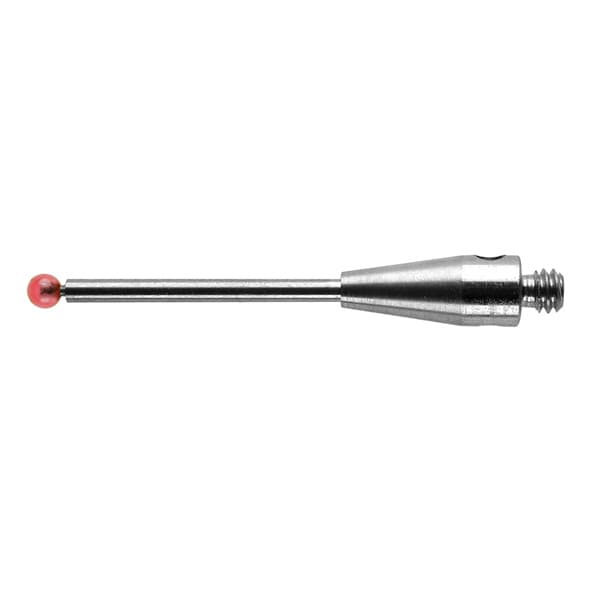A-5003-0034 Tige de touche droite avec filetage M2, boule à rubis Ø 1,5 m