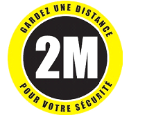 Gardez une distance pour votre sécurité 2M