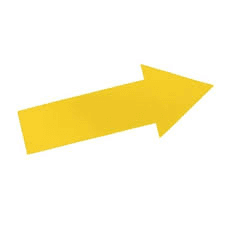 25cm x 9,5cm Stem 5cm Mean Lean Arrows Yellow