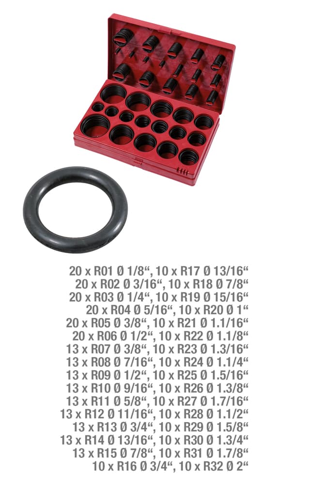 Assortiment de joints toriques en pouces. 407 pcs