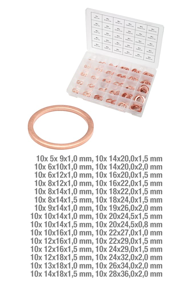 Assortiment de joints cuivre x300