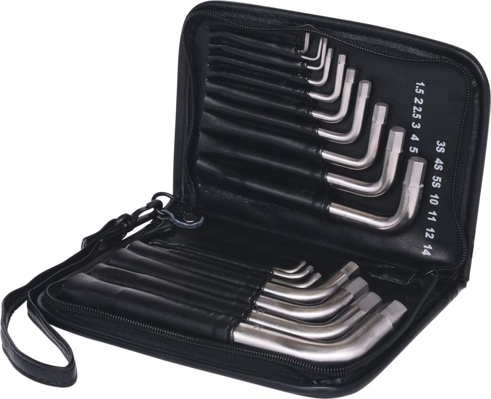 Jeu de clés mâles TITANplus 6 pans. 17 pièces