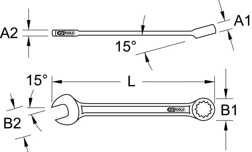 Clé mixte BRONZEplus 6 mm. 130mm