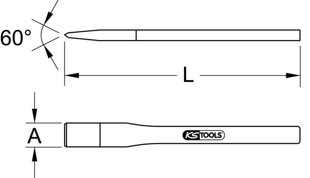 Burin de maçon BRONZEplus 350mm x 19mm