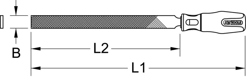 Lime plate BERYLLIUMplus bâtarde 245mm