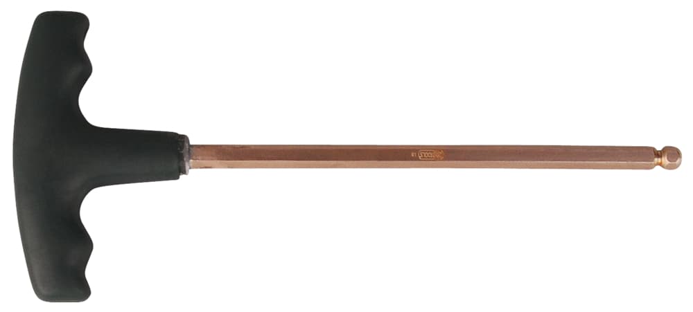 Clé mâle tête sphérique poignée en ''T'' BERYLLIUMplus 3mm. 145mm