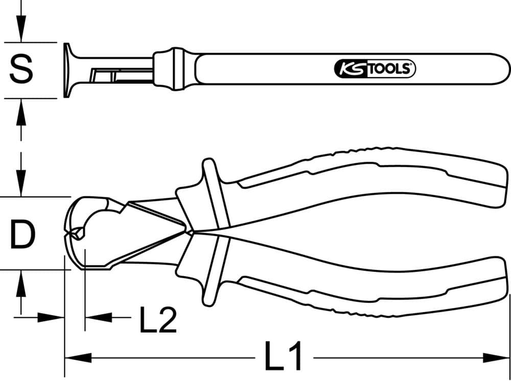 Pince coupante frontale BERYLLIUMplus 175mm