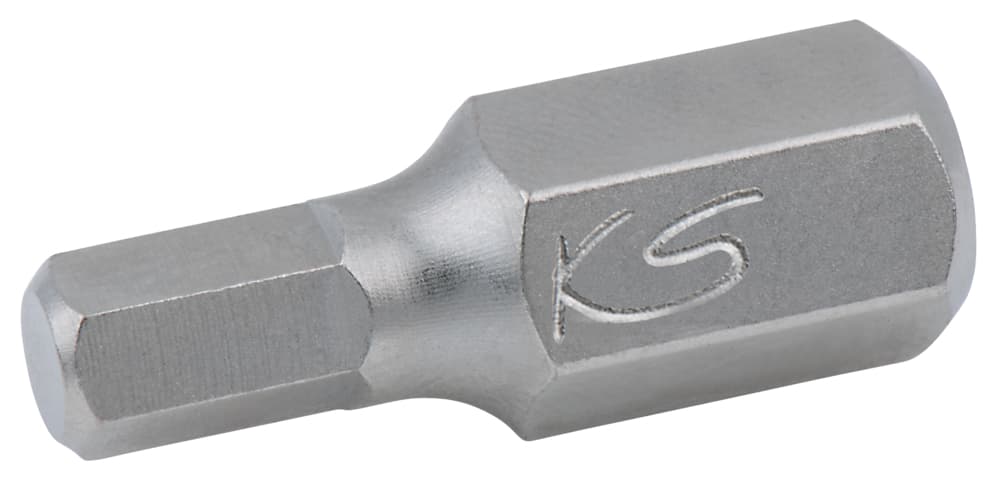 Embout de vissage 6 pans. L.30 mm - Entraînement 10 mm - 4 mm