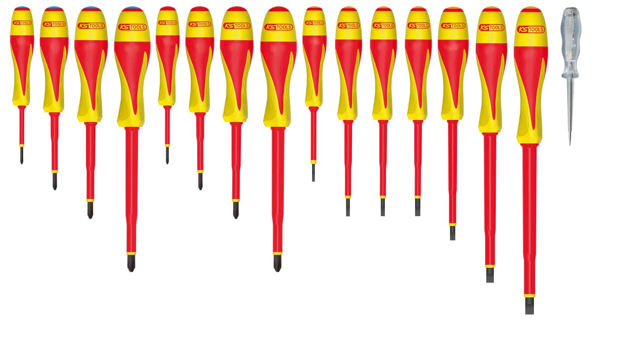 Jeu de 16 tournevis bi-matière isolés 1000V