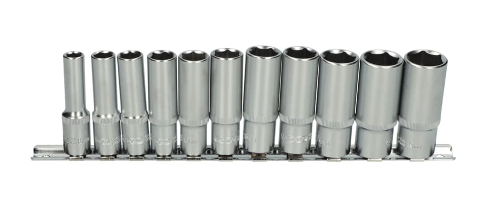 Jeu de 11 douilles 6 pans ULTIMATE® sur rail 3-8''