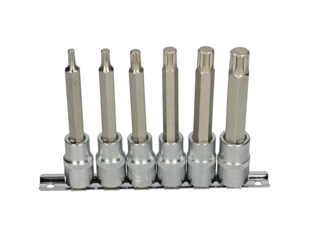 Rail de 6 douilles tournevis XZN®. L.110 mm - 1-2'' - M5 à M14