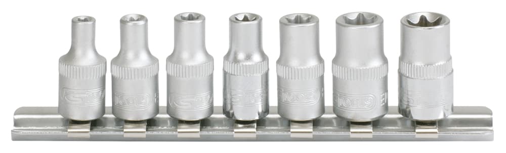 Rail de 7 douilles ULTIMATE® TORX® 1-4''. E4-E11
