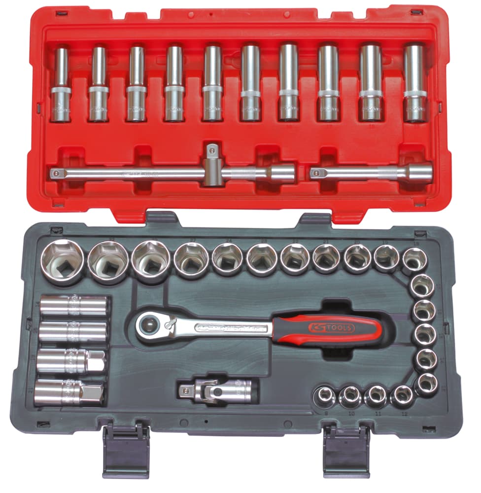 Coffret de douilles et accessoires ULTIMATE 1-2''. 39 pièces