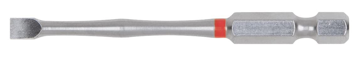 Boite de 5 embouts à code couleur TORSIONpower®. L. 75 mm - 1-4'' - Fente. 5 mm