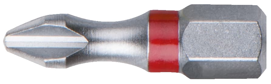 Boite de 5 embouts à code couleur TORSIONpower®. L. 25 mm -1-4''- PHILLIPS®. PH3