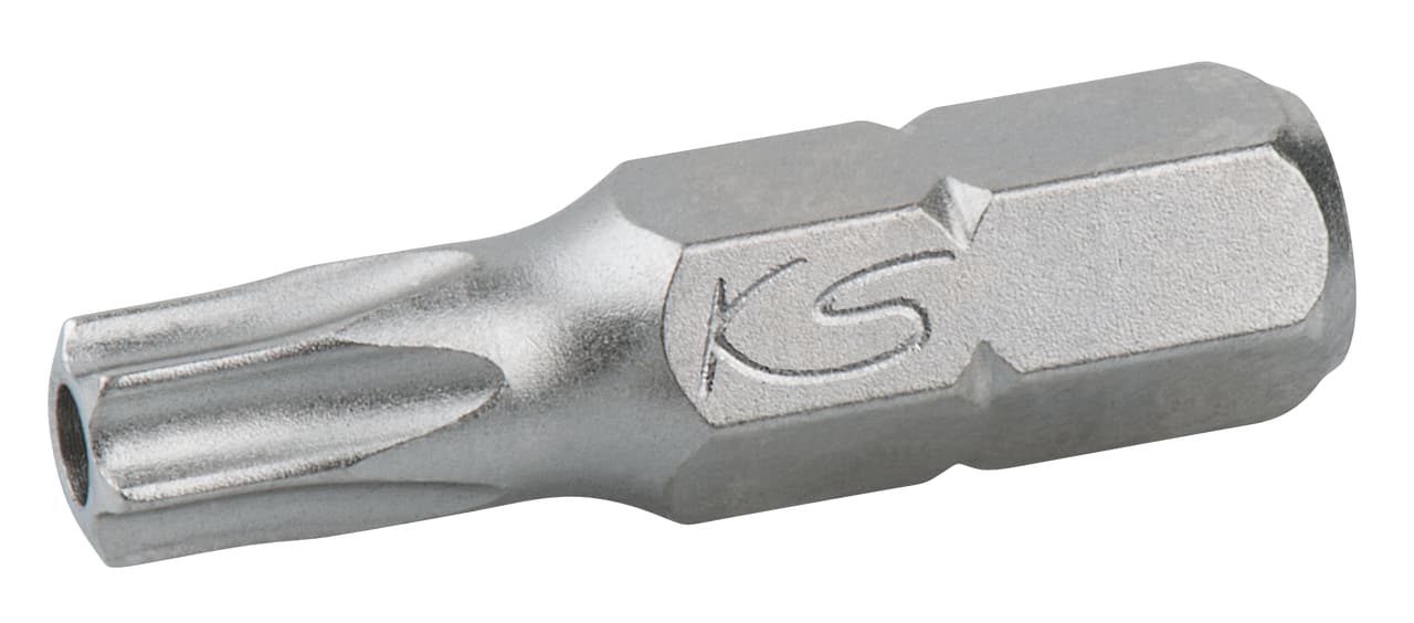 Boîte de 5 embouts de vissage TORX® percé. L.25 mm - 1-4'' - TB20