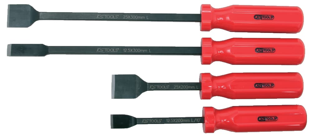 Coffret de 4 grattoirs emmanchés désaxés de 10°