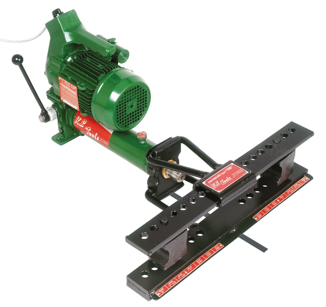 "Cintreuse hydraulique électrique, 25t 380V tri. avec formes de 1.1/2"" à 6"""