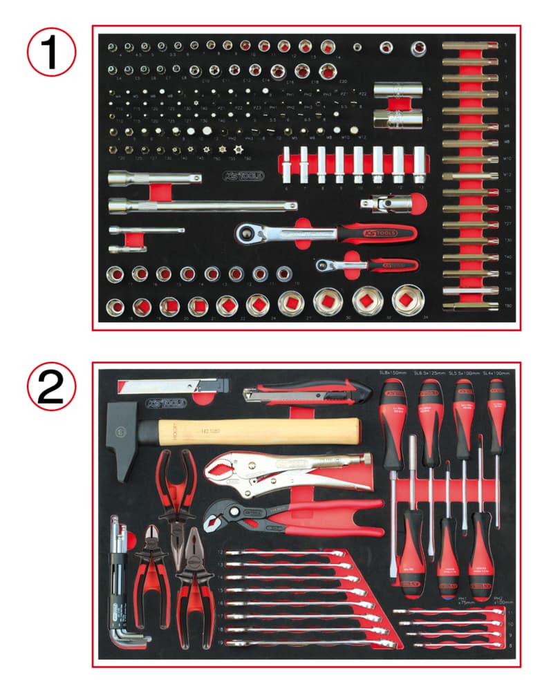 Composition d’outils pour servante 184 pièces
