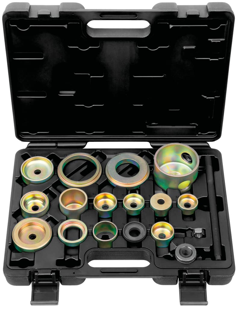 Coffret d'outils pour silentblocs VAG. 18 pièces