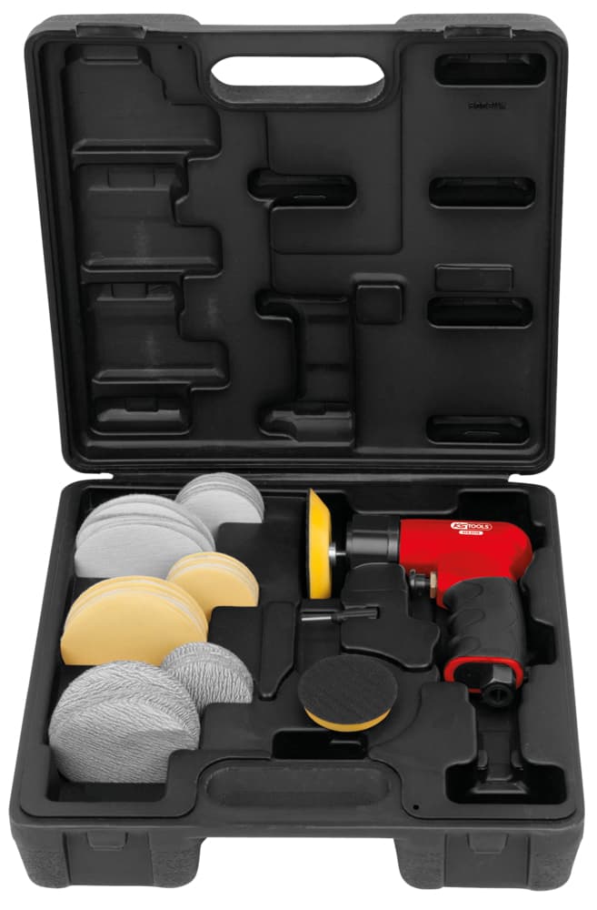 Mini-ponceuse excentrique et accessoires