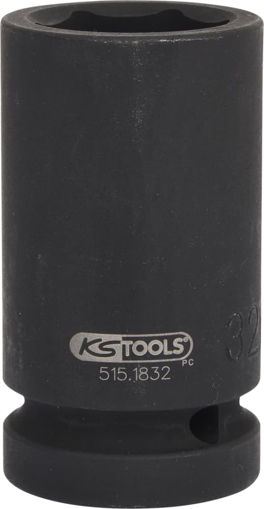 Douille longue à chocs 6 pans 1''. 32 mm