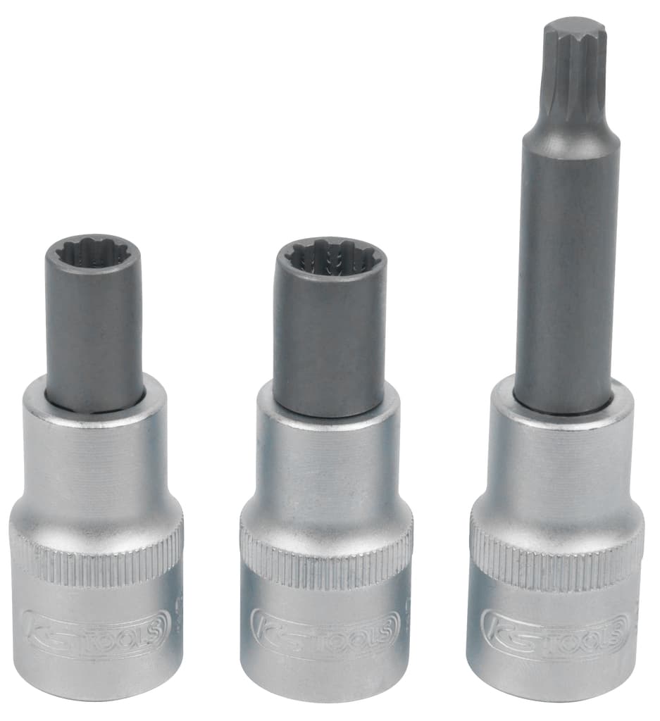 Jeu de 3 douilles tournevis 1-2'' pour jantes aluminium OZ. 8 et 10 mm