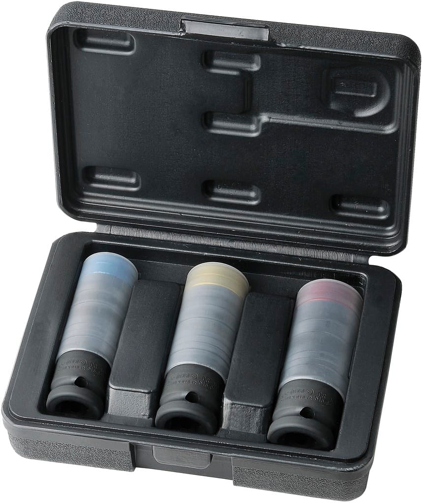 Jeu de douilles à chocs pour jantes aluminium SLIM POWER 1-2''