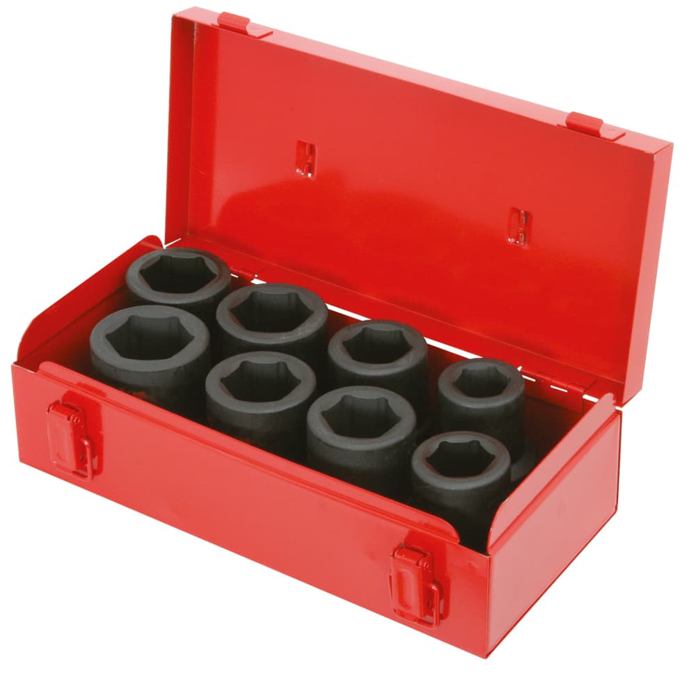 Coffret de douilles à chocs 1''. 8 pièces