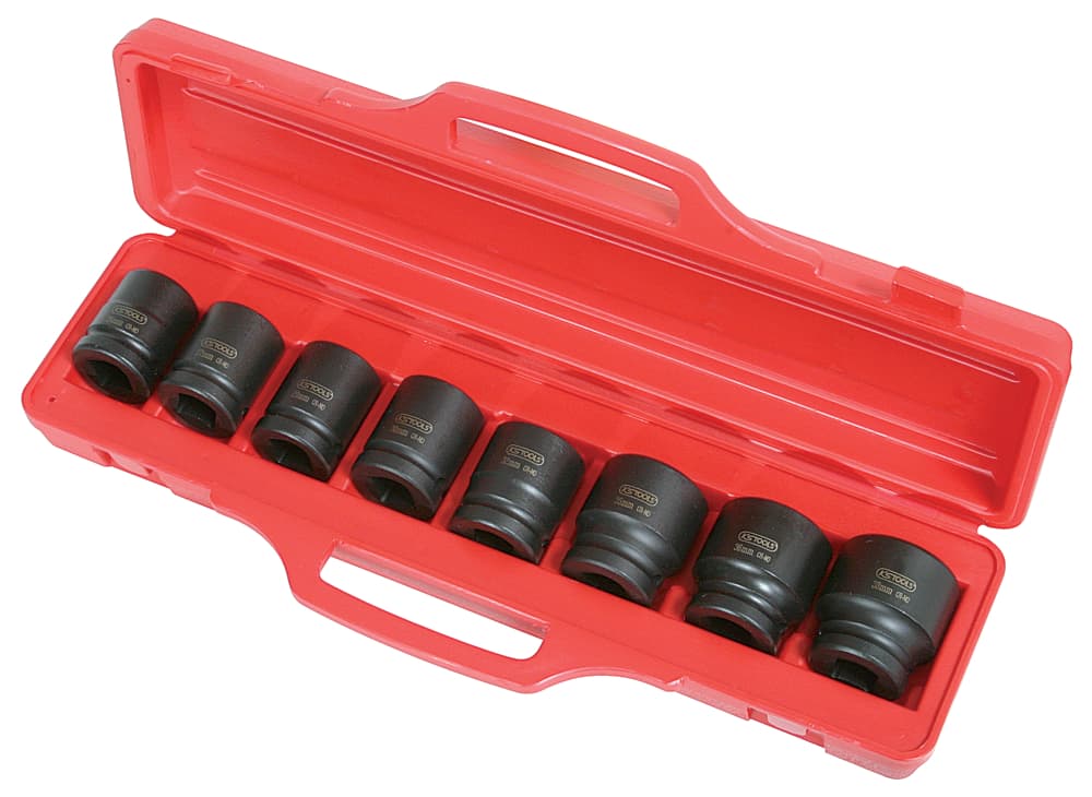 Coffret de douilles à chocs 3-4''. 8 pcs