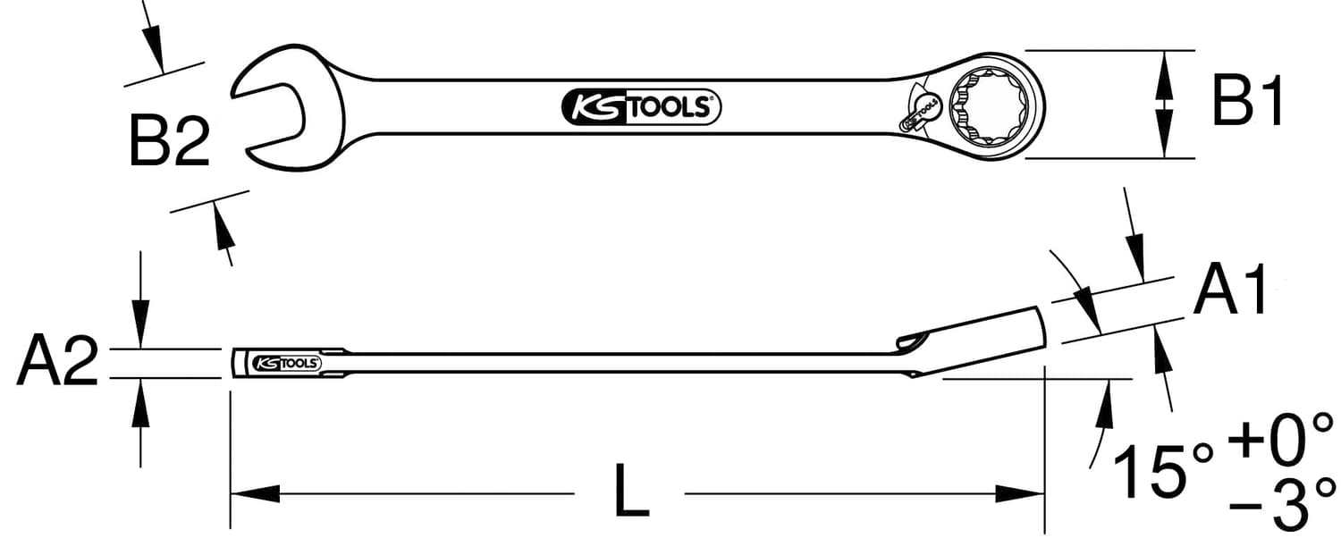 Clé mixte à cliquet réversible GEARplus®, 5/16''