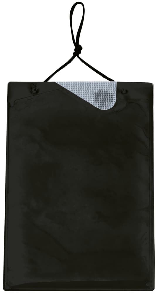 Tablette de fiche de travaux A4 avec sacoche pour clés - Noire