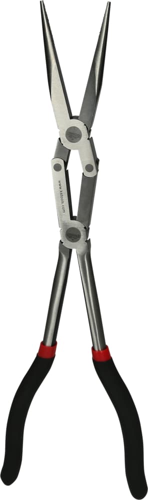Pince demi-ronde à double articulation. L. 340mm