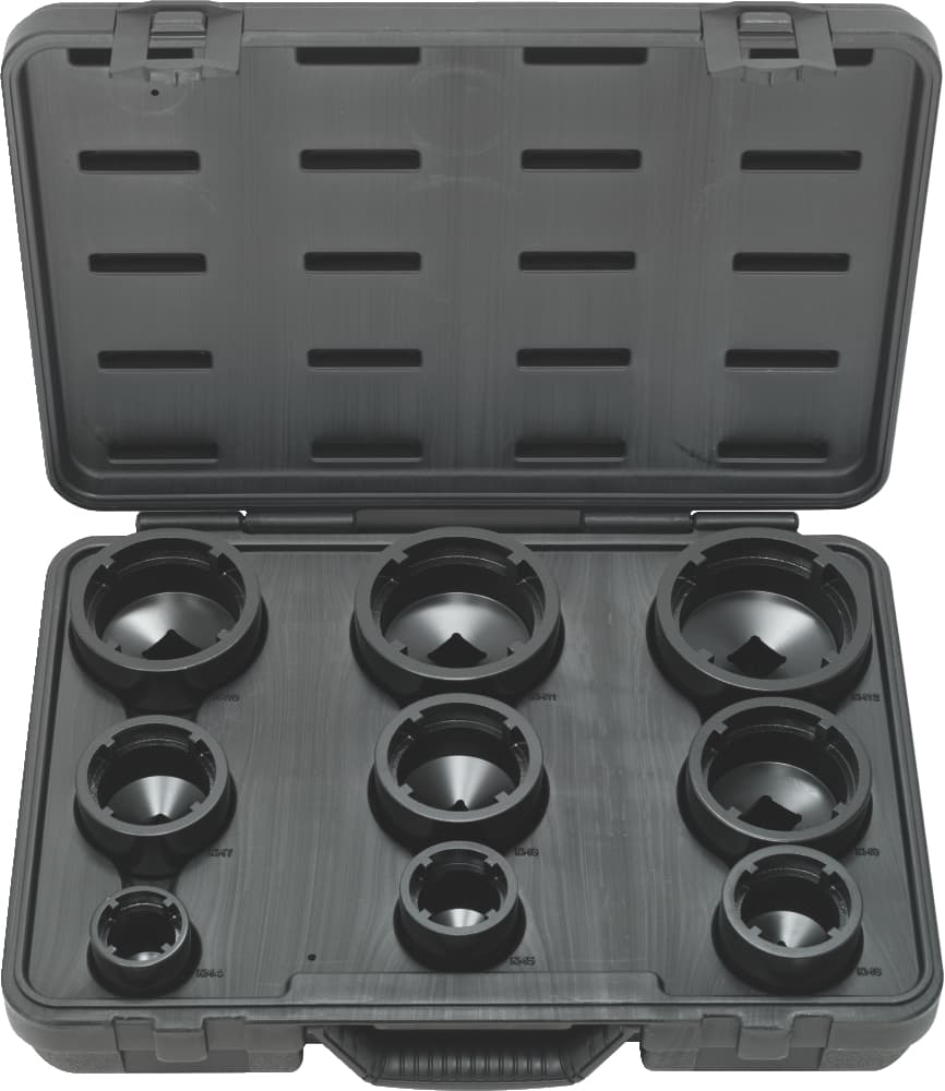 Jeu de douilles à ergots pour écrous de moyeux. 9pcs