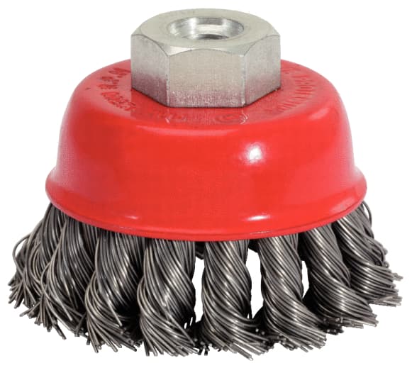 Brosse conique acier torsadé 0,5 mm, Ø 65 mm