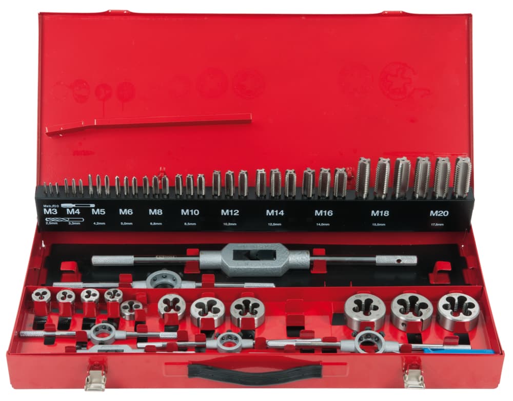 Coffret de jeux de tarauds et filières - 54 pcs