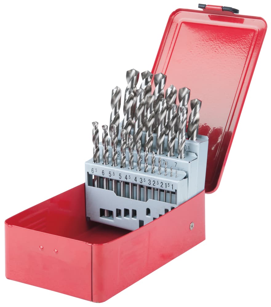 Coffret de 25 forets HSS-G meulés, DIM 1,0-13,0 mm