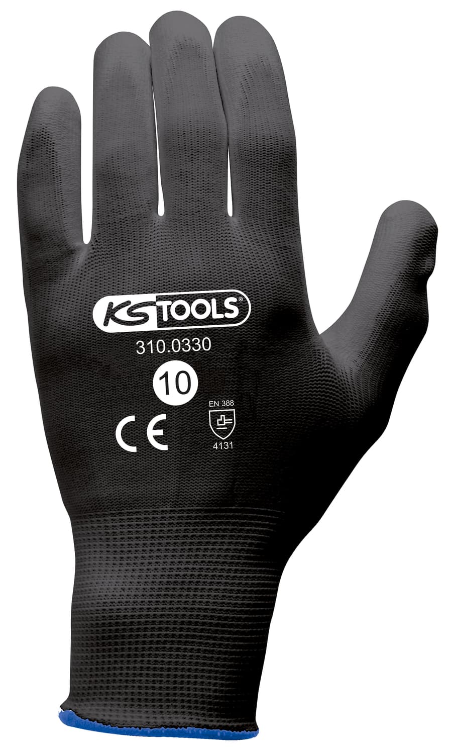 Gants microfibres noirs, T.10, 12 paires