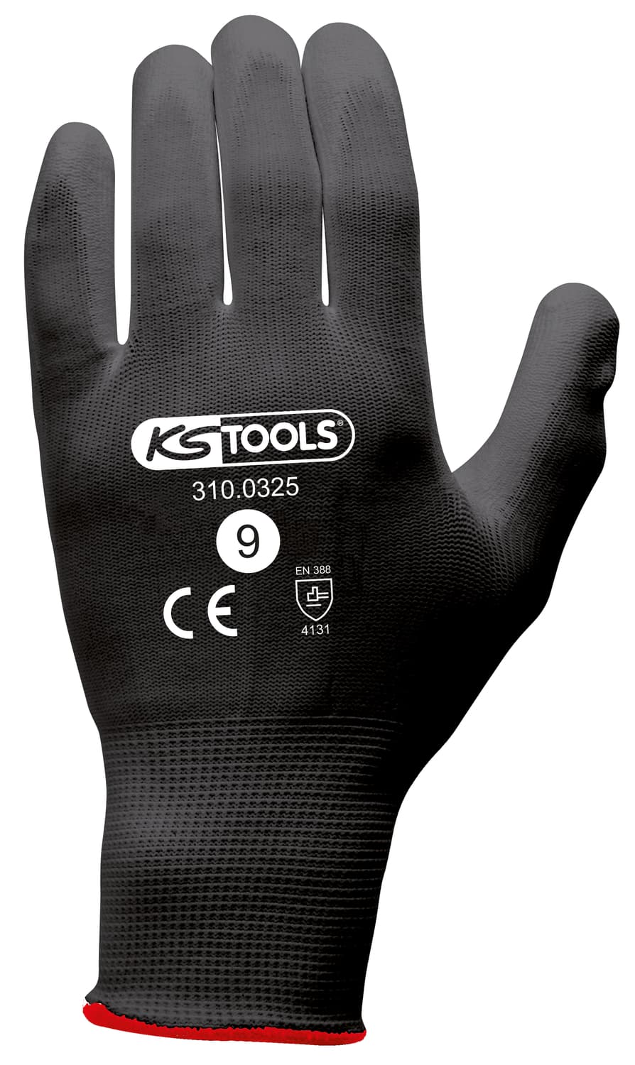 Gants microfibres noirs, T.9, 12 paires