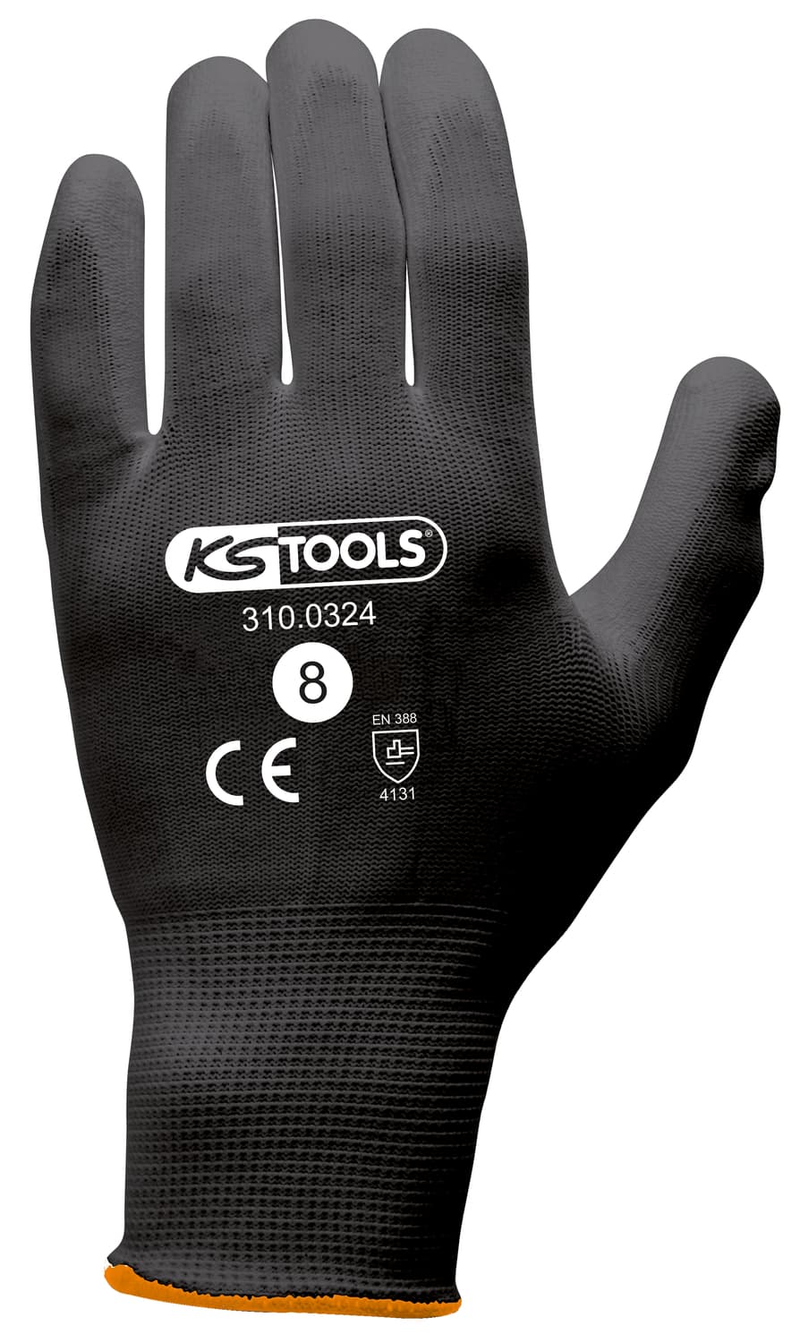 Gants microfibres noirs, T.8, 12 paires